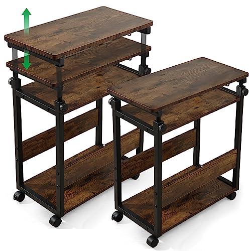 MASTLUパソコンワゴン昇降式 PCワゴン CPUワゴン 高さ調節可能 サイドワゴン キャスター付き プリンター台 サイドワゴン 机 収納 書類 収の通販は 10,691円