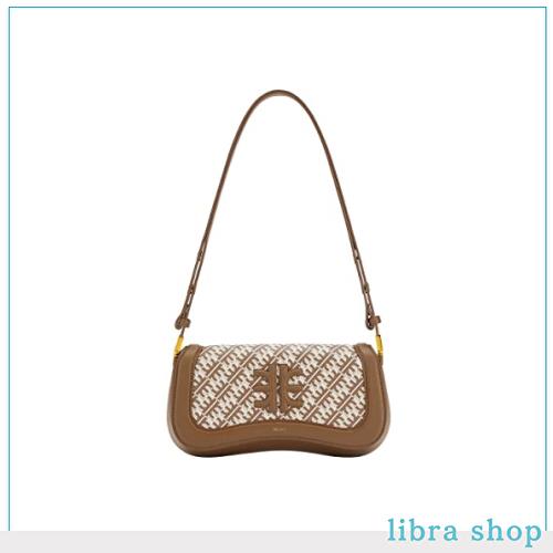 [JW PEI] Joyバッグ レディース小型ショルダーバッグ 調節可能ストラップ ミニクロスボディバッグ 90年代風バッグ (花柄ブラウン)の通販は