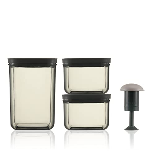 Kalar 真空ポンプ付き 食品保存容器 保存 容器 密閉 プラスチックコンテナ 積み重ね収納 真空キャニスター 透明 漏れない コーヒー豆 紅の通販は 5,258円