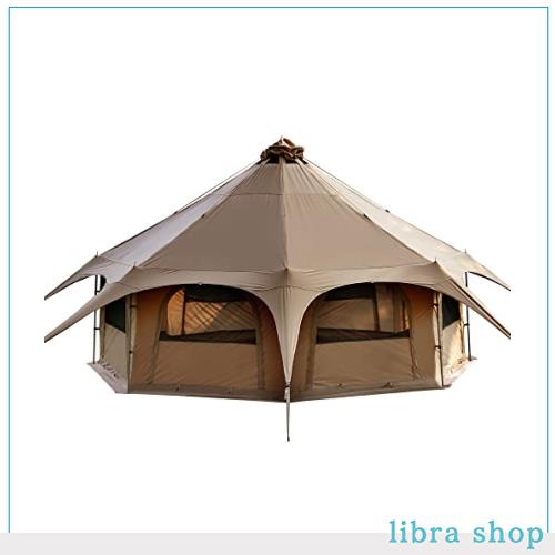 TOMOUNT ベルテント 5ｍ TC テント 豪華型 ポリコットンテント 8〜10人用 設営簡単 撥水 通気 遮光 焚火 グループキャンプ 露營場 四季適の通販は 83,333円