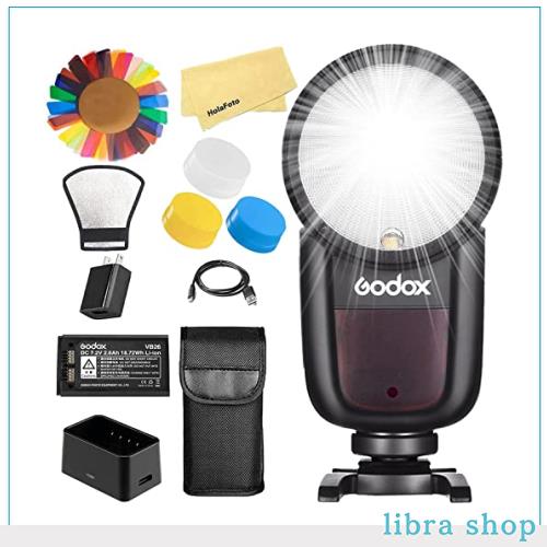 【GODOX正規代理店】Godox V1-N ラウンドヘッドカメラフラッシュNikon 用,76Ws 2.4G 1/8000 HSS、480フルパワーショット、1.5sリサイクルの通販は 43,631円