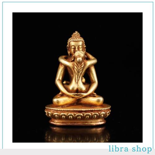 チベット仏教 歓喜天 ミニ 釈迦 如来 6cm 銅製 ミニチュア仏像 仏陀 小型 置物 インテリア ギフト 真鍮 夫婦和合・縁結び・子恵みの神 (の通販は 9,143円