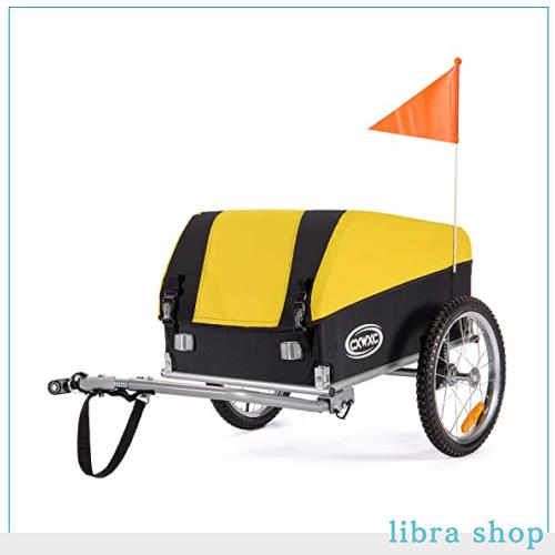 CXWXC サイクルトレーラー 自転車 トレーラー 折りたたみ 耐荷重40kg 防水カバー付き イエロー（CX-20218）の通販は 17,126円