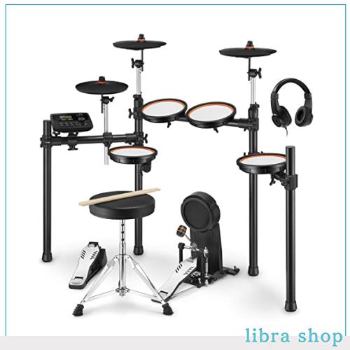 Donner 電子ドラム セット メッシュ 折りたたみ式 音源425 デモ55曲 USB-MIDI 自宅練習 防振 消音性 ドラムスティック 椅子 ヘッドホン の通販は
