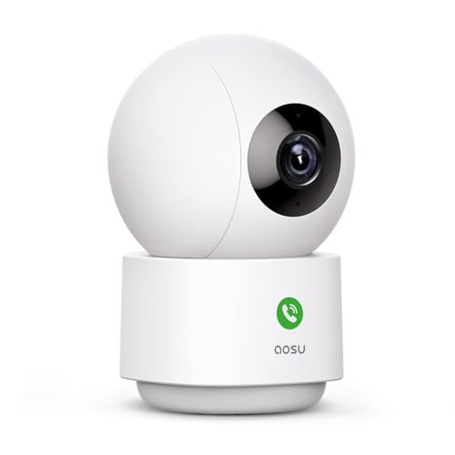 aosu 防犯カメラ 300万画素 見守りカメラ 室内 監視カメラ ナイトビジョン ペットカメラ 動体検知 自動追尾 双方向通話 セキュリティカメの通販は