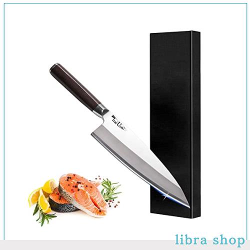 Irai Utaki 包丁 魚捌き 出刃包丁 180mm 片刃 切れ味がよく ドイツ4166鋼 シェフナイフ 魚切り 料理包丁 天然木ハンドル 家での魚さばきの通販は 6,399円