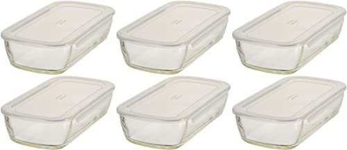 HARIO(ハリオ) 日本製 耐熱ガラス 製 保存容器 角 900ml BUONO kitchen KSTL-90-TW 6個セット クリアの通販は 7,145円