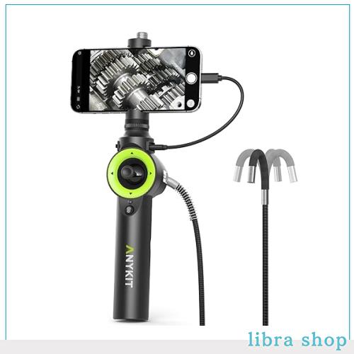 Anykit 先端可動式ファイバースコープ 工業内視鏡カメラ 6.5mm極細いスネークカメラ 360°四方向回転 IP67防水点検用 4階段調整可能なLEDの通販は 41,666円