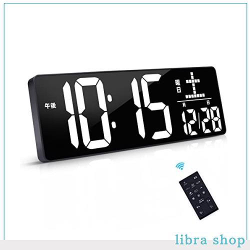 Xflyee デジタル時計 壁掛け 大型 led 置き時計 clock 目覚まし時計 明るさ調整 ac電源 タイマー アラーム スヌーズ機能 年/月/日 温度/の通販は 8,095円