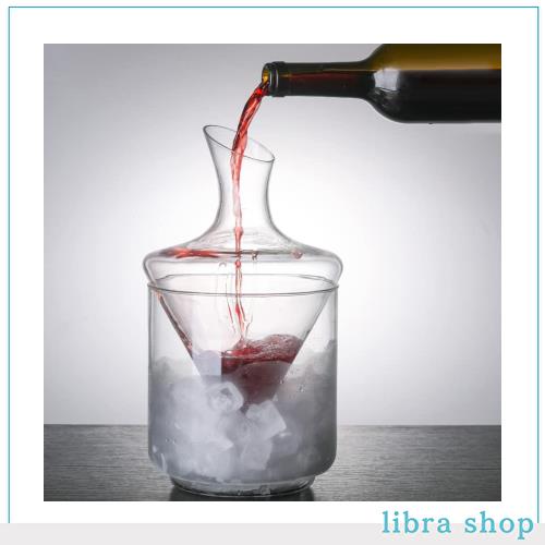 Gugrida 冷酒器 ワインデカンタ 氷のバケツ 耐熱、耐寒性 高ホウ素シリカガラス材料 無毒、無味 1000cc アイスバケットスタイルのウェイの通販は 5,612円