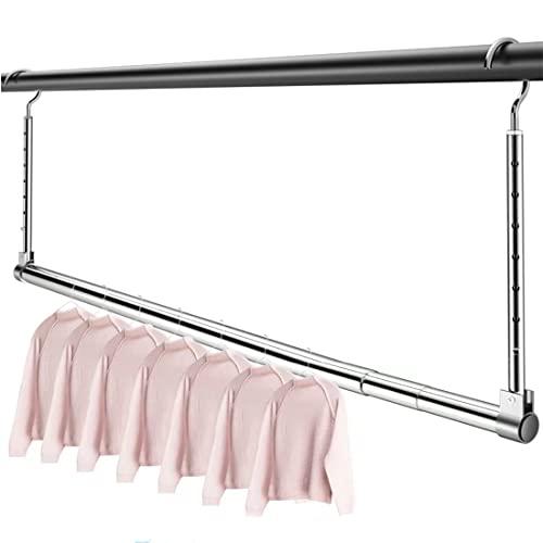 洗濯物干し伸縮式 室内物干し突っ張り物干し パラソル物干し 省スペースでたくさん干せる コンパクト収納 ステンレス製 物干し高さ調節可の通販は