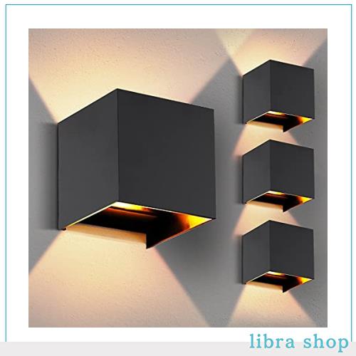 【4個入り・電球交換】OOWOLF ブラケットライト 3.8W LED ウォールライト 防水防雨 3000K電球色 出しろ100mm 省エネ 北欧式 壁掛けライトの通販は