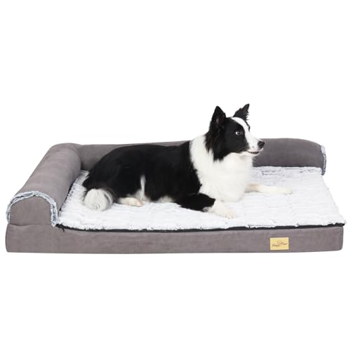 大型犬 ベッド 厚い 中型犬 洗えるカバー 防水 老犬介護用ベッド 高反発 枕付き 顎乗せ スクエア 丈夫 通年 ペットベッド 2way オールシの通販は