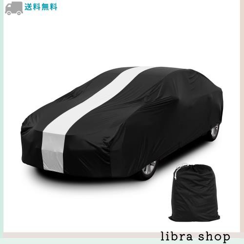 Favoto 車カバー 屋内用車カバー 室内用/車庫内用 ストレッチ素材 汚れ/キズがつきにくい 高い通気性 収納袋付き 汎用サイズ ブラックの通販は