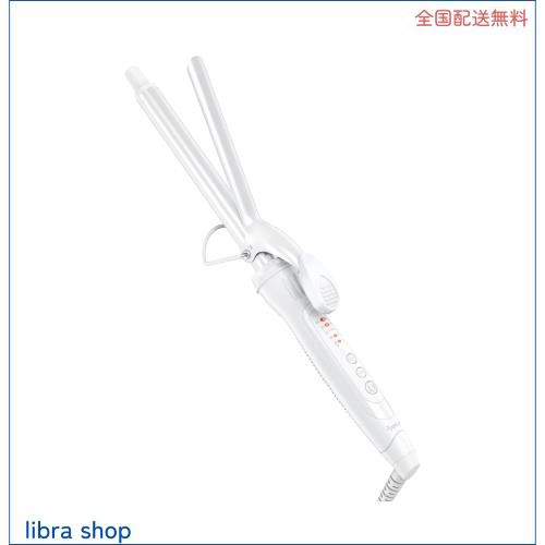 Ryanboo ヘアアイロン カールアイロン コテ 19mm カーリングアイロン 5段階温度調整 プロ仕様 MAX220℃ 海外対応(19mm, ホワイト)の通販は
