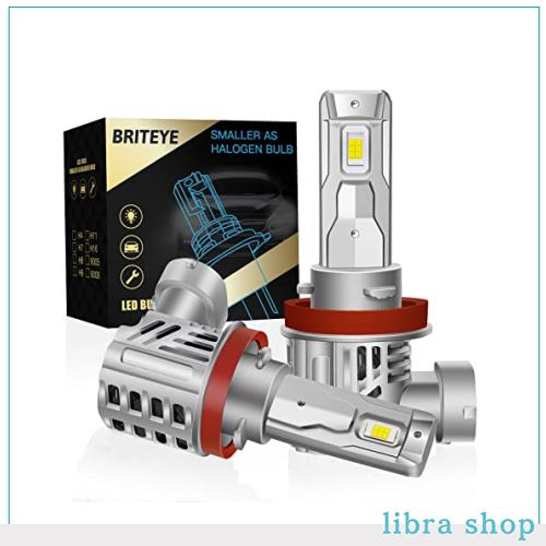 【新型爆光モデル】Briteye 車用 LEDヘッドライトH11 H8 新基準車検対応 LEDバルブ 6500Kホワイト 最強ルーメン 瞬間起動 静音冷却ファンの通販は 5,810円