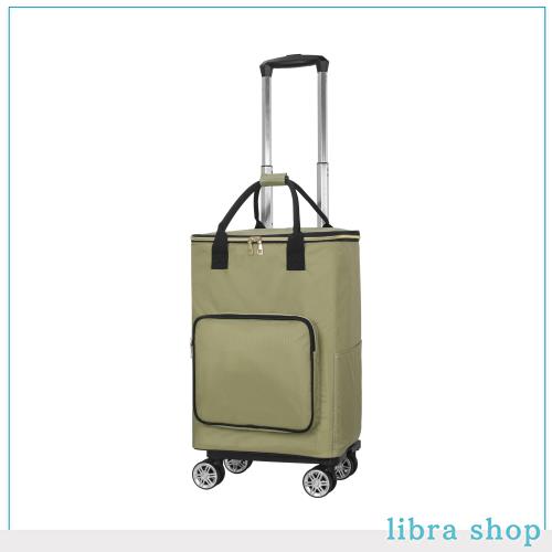 4輪 ショッピングカート ショッピングキャリー 買い物カート 横押し可能 機内持ち込み 軽量 保温保冷 キャリーバッグ 2WAY (Lサイズ モスの通販は