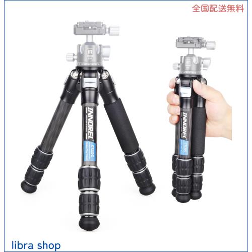 INNOREL 三脚 ミニ カメラ用 卓上三脚 カーボンファイバー 10KG 耐荷重 3節 伸縮可能 スマホ三脚 小型 コンパクト 一眼レフ/ミラーレス/の通販は