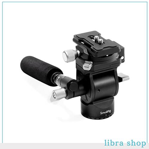 SmallRig ビデオ雲台 伸縮式ハンドルと切り替え可能 QR プレートが付き 