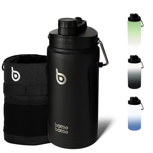 BOTTLE BOTTLE ジャグ 2リットル 水筒 大容量 2L ステンレス 真空断熱 保温保冷 ストロー付き 持ち運び 水筒カバー付き 直飲み アウトドの通販は 5,365円