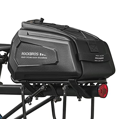 ROCKBROS 自転車 リアバッグ キャリアバッグ 大容量 9L ハードシェル系 防圧 耐摩耗性 防水カバー付き ショルダーベルト付属 取り付け簡の通販は