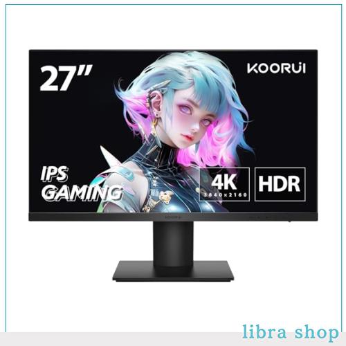 KOORUI モニター 27インチ, 4K ゲーミングモニター ディスプレイ IPS非光沢 デスクトップ PCモニタ 60Hz/4ms/HDR10/HDMI 2.0 X2/DisplayPの通販は
