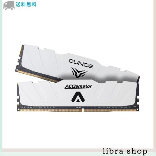 DDR5 32GB-5600MHz デスクトップPC用メモリ(16GB×2枚 PC5-48000)白ヒートシンク付きシリーズ 288pin XMP 3.0/EXPO Acclamator OUNCE