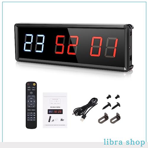 Koolertron スポーツタイマー リモコン付き 1.8インチ インターバルタイマー タイムタイマー ストップウォッチ 壁掛け式 トレーニングタの通販は
