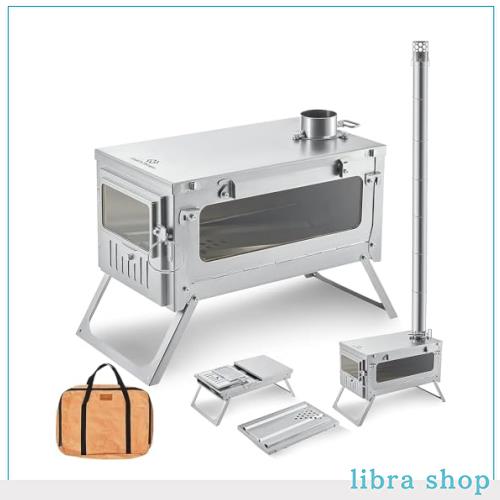 COOK’N’ESCAPE 薪ストーブ チタン 折りたたみ 軽量 【2M煙突付き】 ウッドストーブ 焚火台 コンパクト ソロ 収納バッグ付き 10点セットの通販は