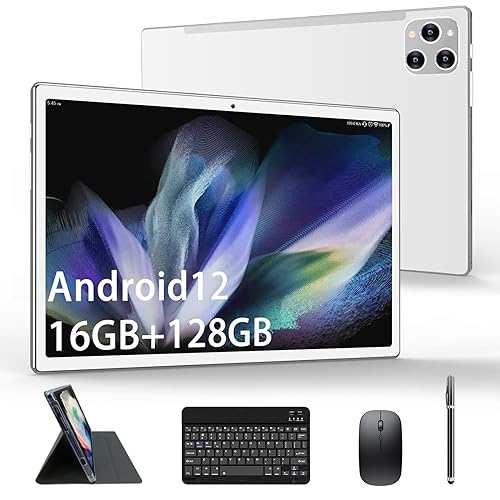 【Qukenk Android 12 2IN1 タブレット初発売】10インチタブレット、16GB（8+8拡張） RAM+128GB ROM+1TB拡張、8コアCPU、1920*1200FHD Andの通販は