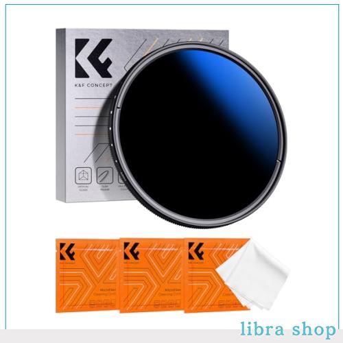 K＆F Concept 77mm ND2-ND2000 可変NDフィルター 減光量調整 11段階調節可能 AGC光学ガラス 18層コーティング 薄枠 3枚クリーニングクロスの通販は 5,606円