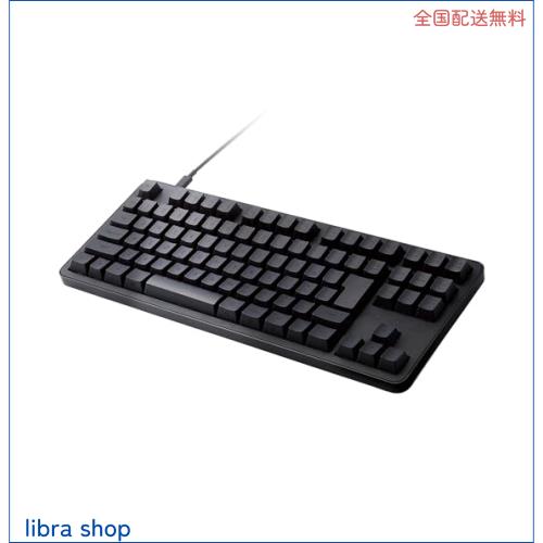 エレコム メカニカルキーボード Leggero 有線 テンキーレス Nキーロールオーバー対応 5000万回高耐久スイッチ採用 茶軸 ブラック TK-MC30の通販は