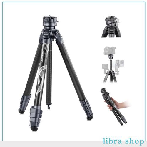 NEEWER 157cmトラベル三脚 カーボン 15°レベリング 360°パノラマ雲台、着脱式中心軸、ファストフリップバックル、Arca QR三脚プレートの通販は 34,523円