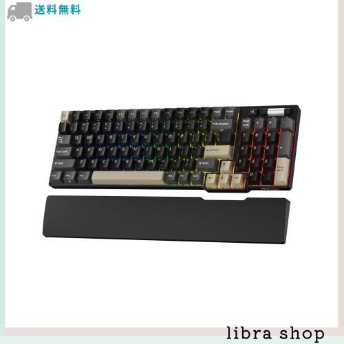 RK ROYAL KLUDGE RK96 RGB 限定版、90% 96 キーワイヤレス 3 モード BT5.0/2.4G/USB-C ホットスワップ可能メカニカルキーボード、リストの通販は