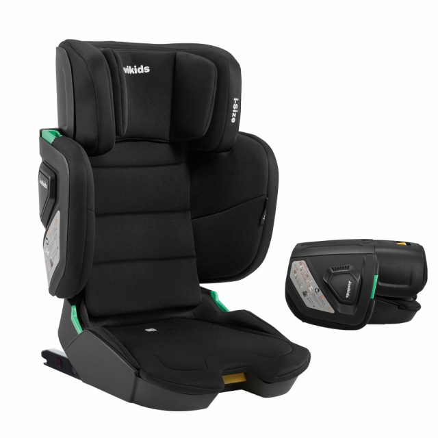 Jovikids 折りたたみのジュニアシート ISOFIX、i-Size R129適合 3歳から チャイルドシート、背もたれの幅とヘッドレストを調節、100〜150