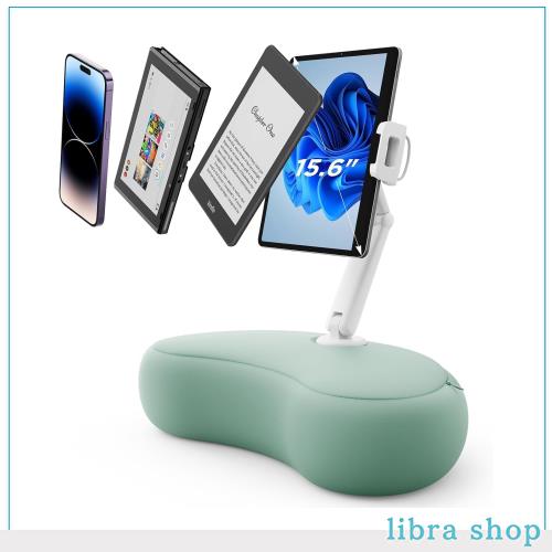 SAIJI タブレットピロースタンド 360°調節可能 寝ながらスタンドタブレット クッション スタンド フレキシブルな2軸アーム付き 縦置きスの通販は 6,785円