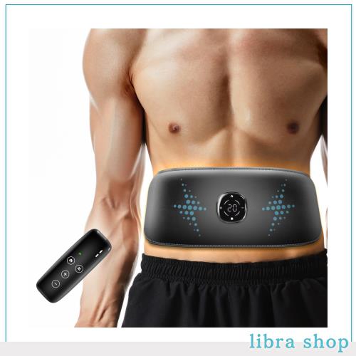 【全新版 強力モデル】腹筋ベルト EMS 腹筋ベルト ジェルシート不要 20段階強度 10種類モード 10枚伝導布 専用リモコン付き 筋トレ器具 の通販は