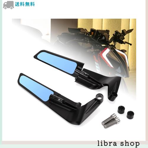 バイク バックミラー調整可能なステルスミラー 固定翼バックミラー CNCアルミニウム合金 For 1290 Super Duke R Evo/ABS Z900 Z1000 Ducaの通販は 10,596円