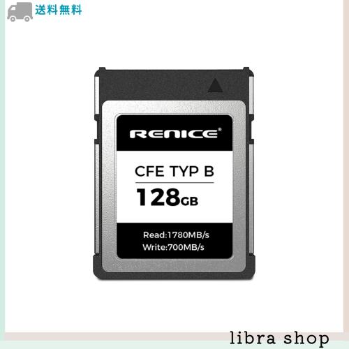 RENICE CFexpress Type B 128GB 高性能 メモリーカード 最大読み出し1780MB/s 最大書き込み700MB/s PCIe Gen3.0x2 NVMe 1.3 超低消費電力の通販は