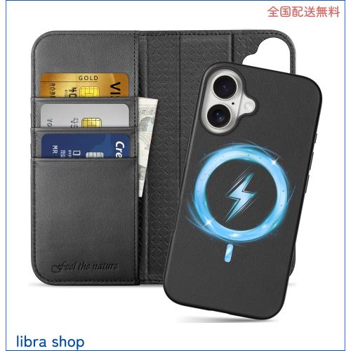 SHIELDON iPhone16 Plus 対応手帳型ケース 2in1分離式 本革 取り外し自由 あいふぉん 16 プラス 携帯カバー 衝撃吸収 カード収納 横置きの通販は