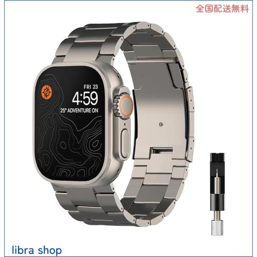 コンパチブ for Apple watch バンド ウルトラ専用バンド チタン製バンド series Ultra3/Ultra2/Ultra 49mm 幅広 チタン製互？ベルト iwatcの通販は 7,142円