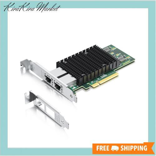 10Gtek 10Gネットワークカード Intel X540-T2 純正ボード（チップ）実装, デュアルRJ45 ポート,10Gbase-T LANカード,PCI E2.1 X 8, PCサの通販は 23,170円