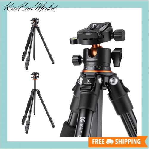 K＆F Concept 一眼レフ三脚 カメラ三脚 軽量 コンパクト４段伸縮 全高160CM レバーロック式 ２つ中心軸モード 360度パノラマ雲台 アルミの通販は