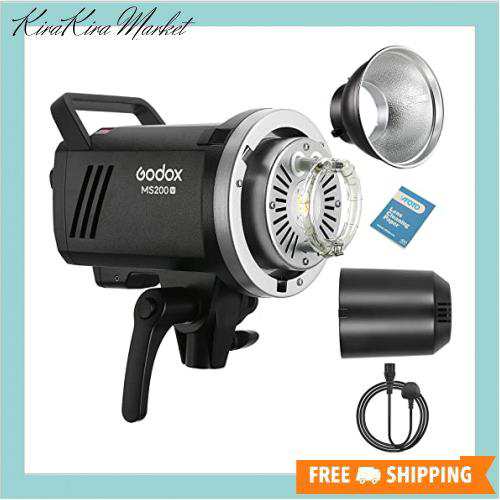 Godox MS200-V ストロボスタジオ ライト 200W GN53 5800K フラッシュ 0.1-1.3 秒のリサイクル時間 撮影用ライト Bowensマウント付き 標準の通販は 15,064円