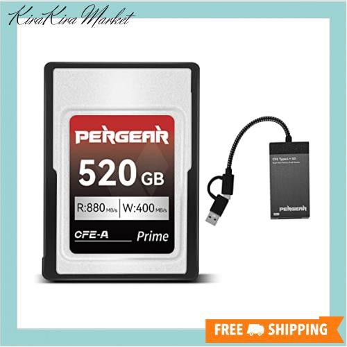 PERGEAR CFexpress Type Aメモリーカード カードリーダー同梱 (520GB)の通販は
