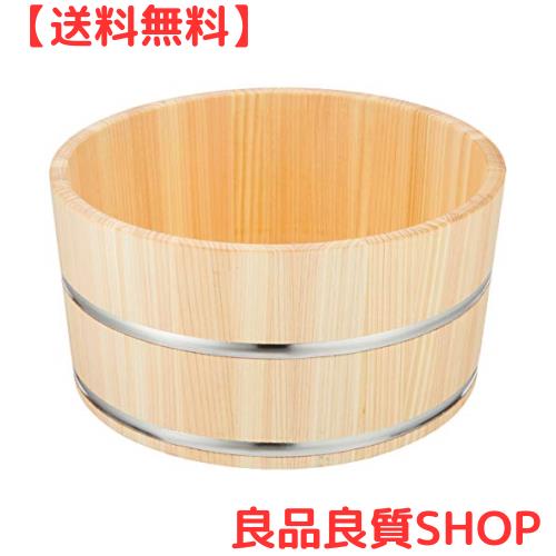 ダイワ産業 桶 風呂桶 湯桶 木製 ひのき 防カビ 撥水加工 日本製 ステンレスタガ 直径22.5×高さ11.5cm YS-4