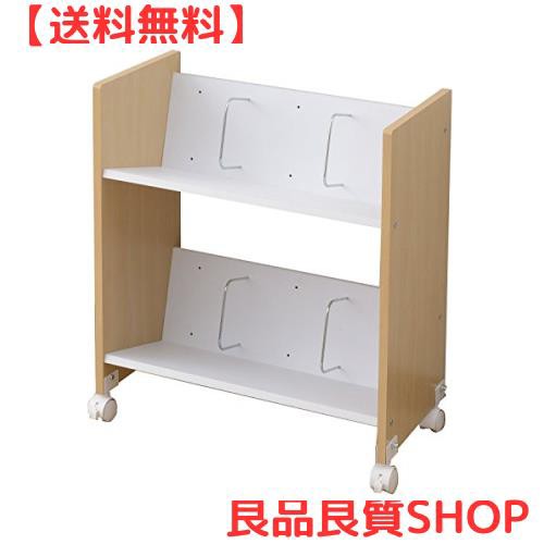 [山善] ファイルワゴン 2段 幅55×奥行30×高さ65.5cm A4サイズ 仕切付き 出し入れしやすい キャスター付き 組立品 ナチュラル CFR-60532の通販はその他日用品・文房具・手芸用品
