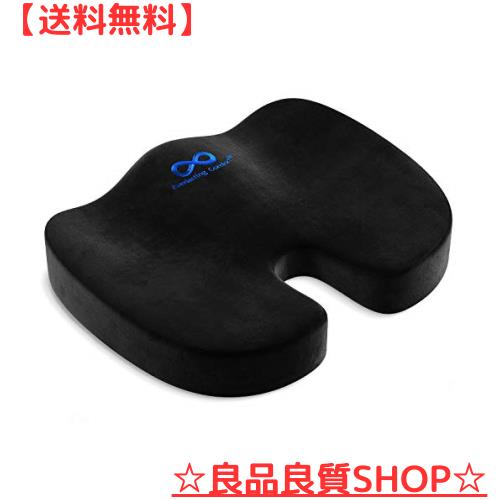 Everlasting Comfort オフィスチェアシートクッション-オフィス、ゲーム、旅行用の洗えるベルベットカバー付きメモリーフォームクッショの通販は