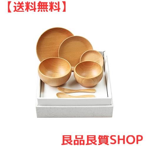 藤代工芸 木製お食い初め 子ども食器セット 7点セット 出産御祝 (7点セット)の通販は 8,010円