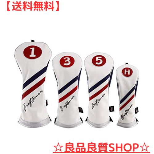 CRAFTSMAN（クラフトマン）ゴルフウッドカバー ヘッドカバー クラブカバー ドライバー用・フェアウェイウッド用・ハイブリッド用 番号タの通販は